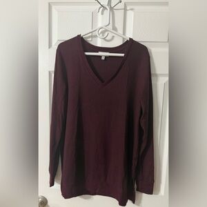 Lucky Brand Deep Red Knit Top